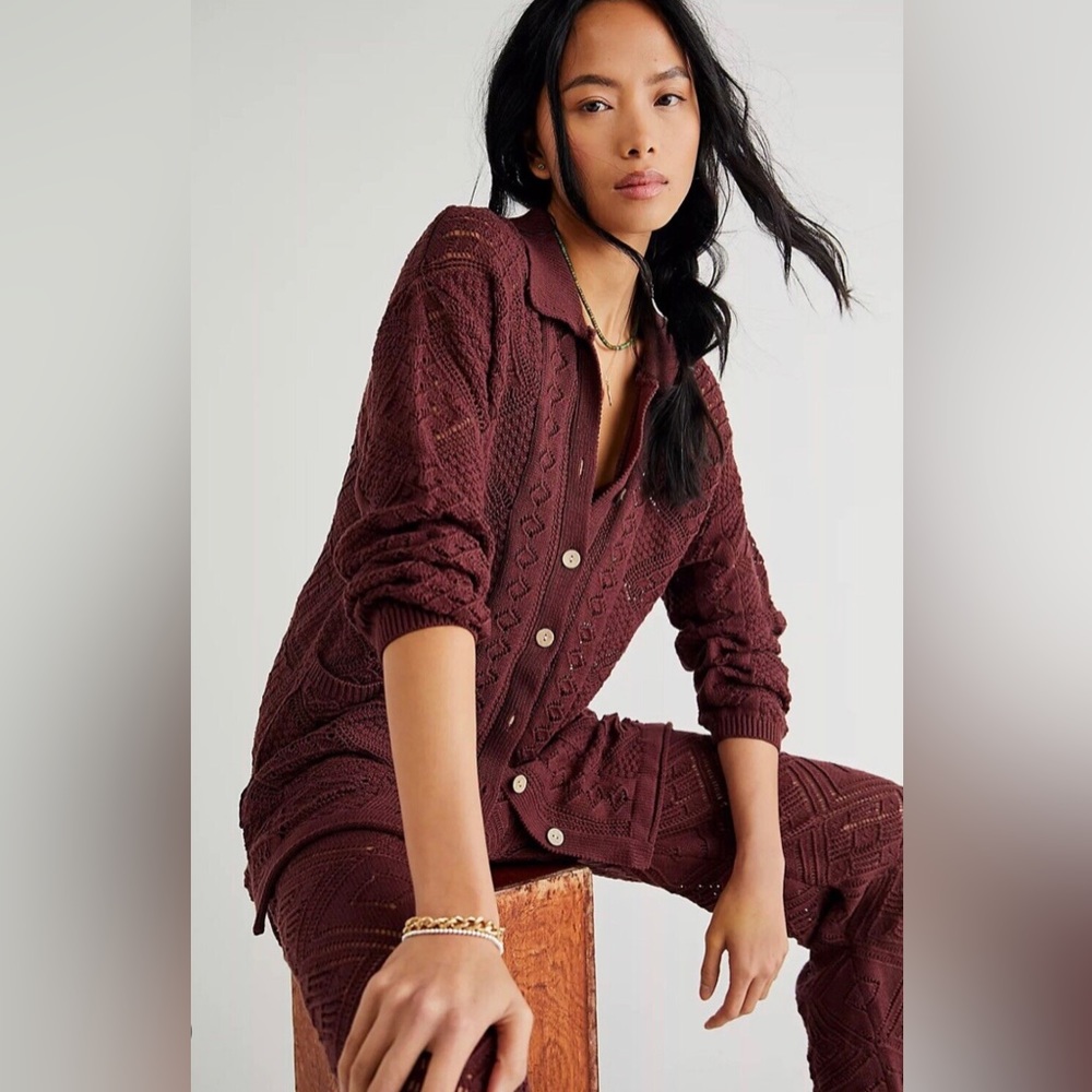 Free People Beach Get Away Fauxchet Cardigan-NWT